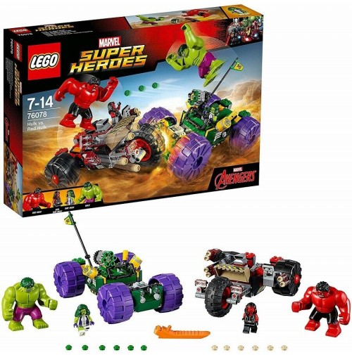 LEGO Marvel Super Heroes Hulk vs Hulk Rosso Red con She Hulk 76078 375 pz